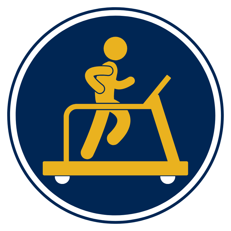 graphic of a person jogging on treadmill